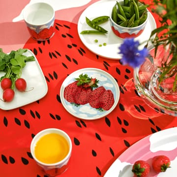 Mansikkavuoret lautanen 13,5 cm - Vaaleansininen-punainen - Marimekko