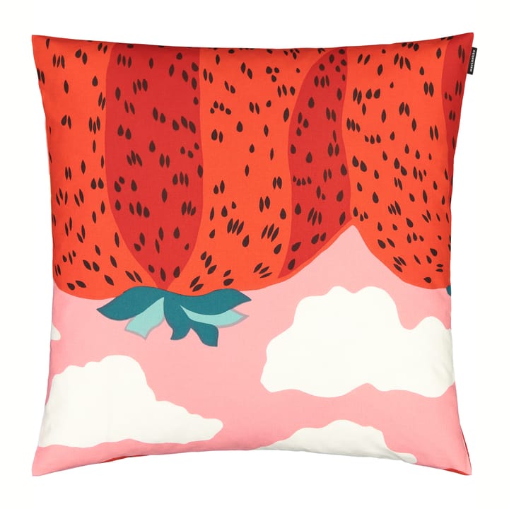 Mansikkavuoret tyynynpäällinen 50x50 cm - Vaaleanpunainen-punainen - Marimekko