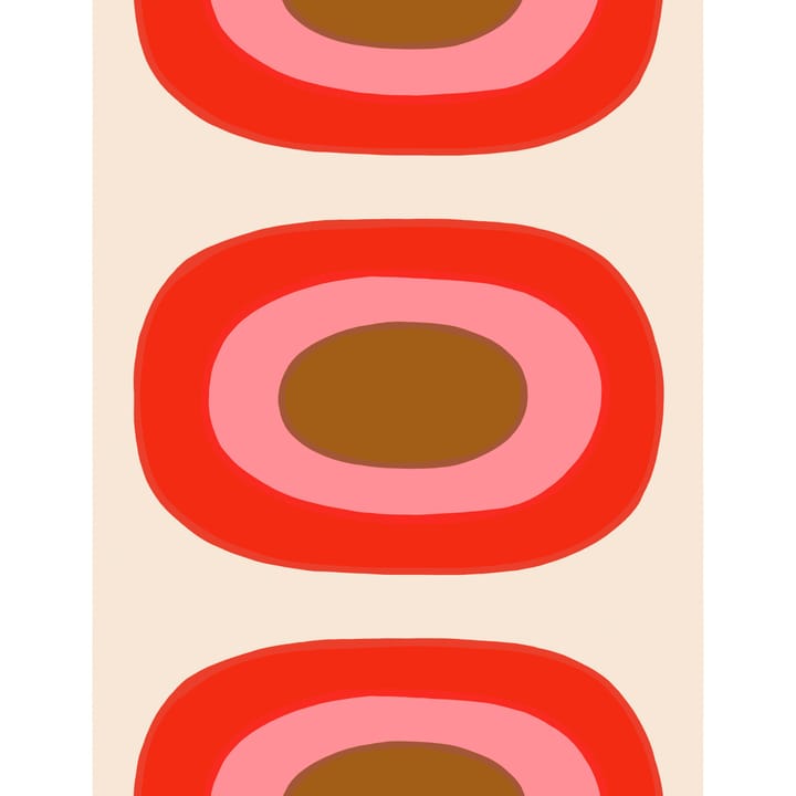 Melooni kangas - Punainen-vaaleanpunainen - Marimekko
