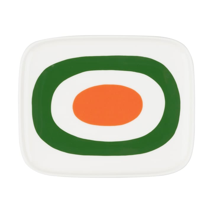 Melooni lautanen 12x15 cm - White-green-orange - Marimekko