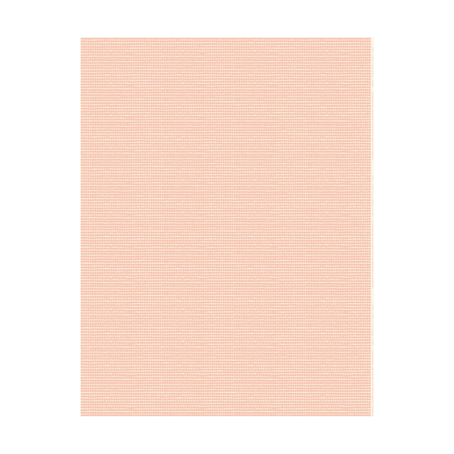 Mini Räsymatto vahakangas, Cotton-peach Marimekko