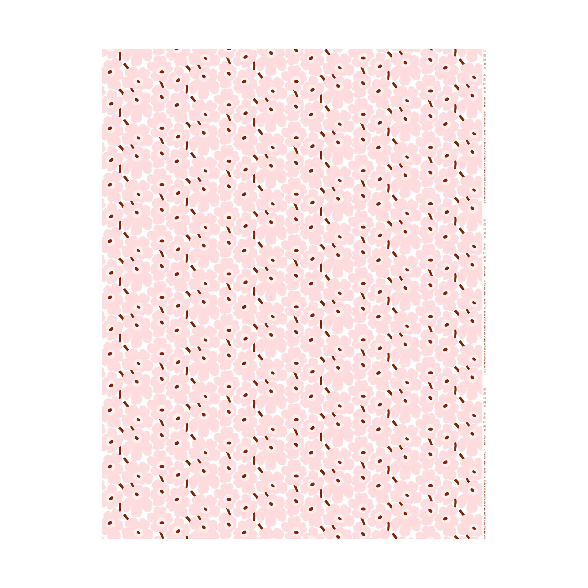 Mini Unikko kangas, Vaaleanpunainen Marimekko