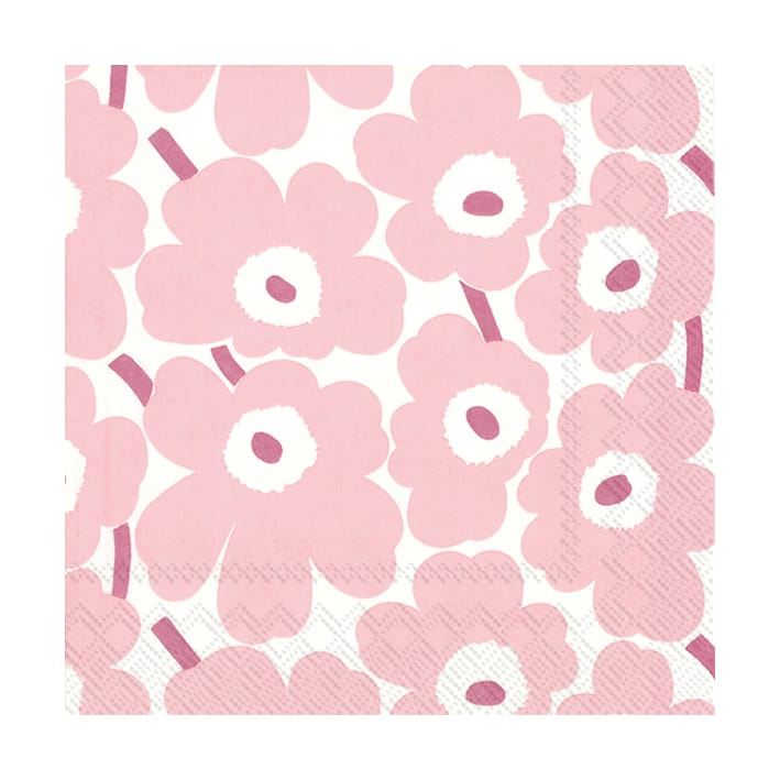 Mini Unikko lautasliinat 20 kpl - Light Rose - Marimekko