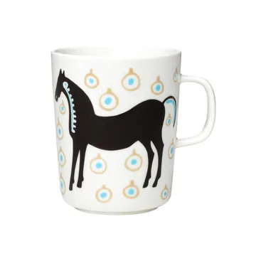 Musta Tamma muki 25 cl - Valkoinen-Ruskea-Beige - Marimekko