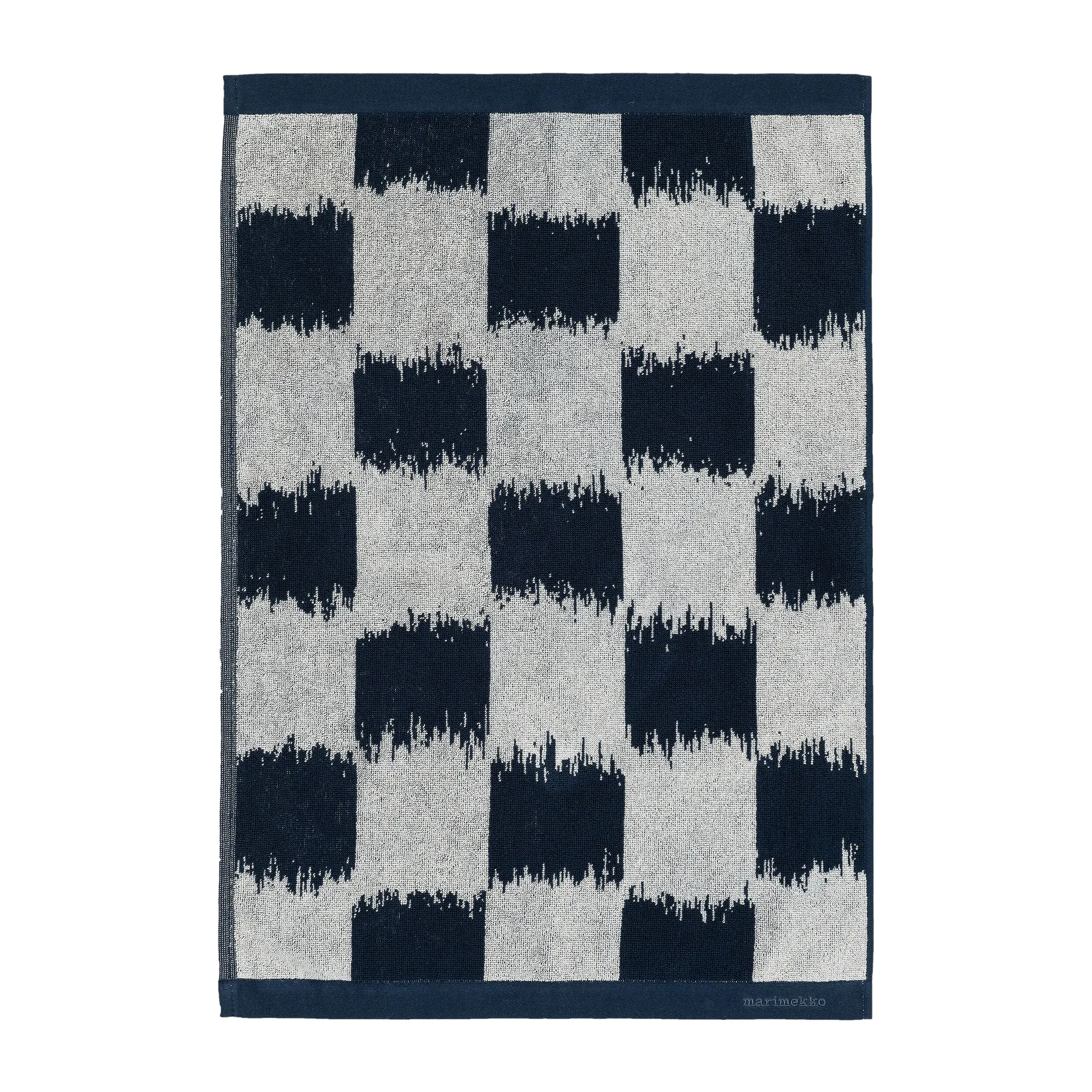 Ostjakki käsipyyhe dark blue-off white, 50x70 cm Marimekko