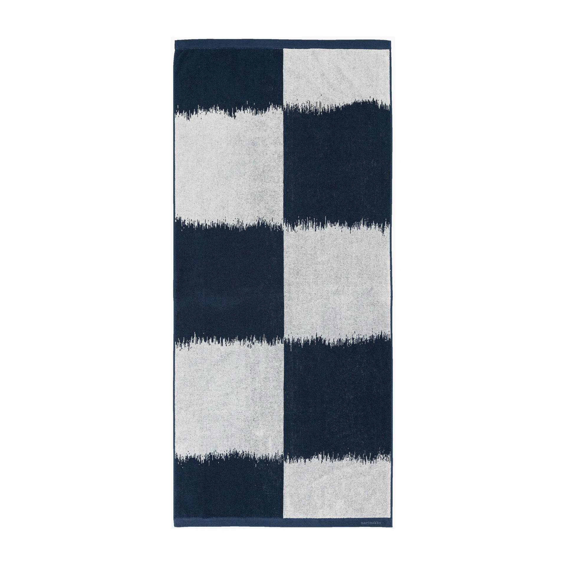 Ostjakki käsipyyhe dark blue-off white, 70x150 cm Marimekko