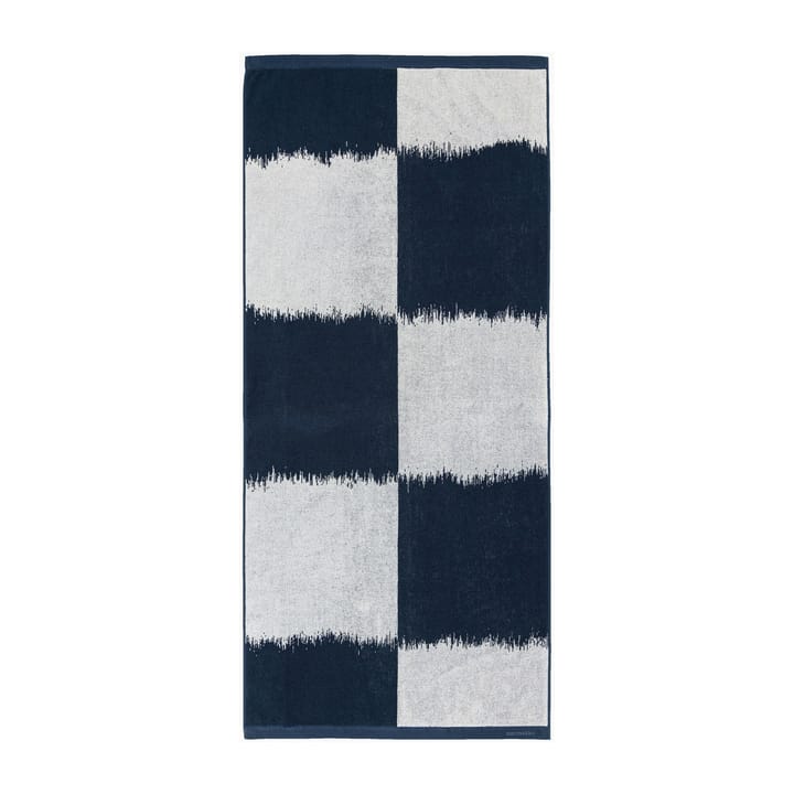 Ostjakki käsipyyhe dark blue-off white - 70x150 cm - Marimekko