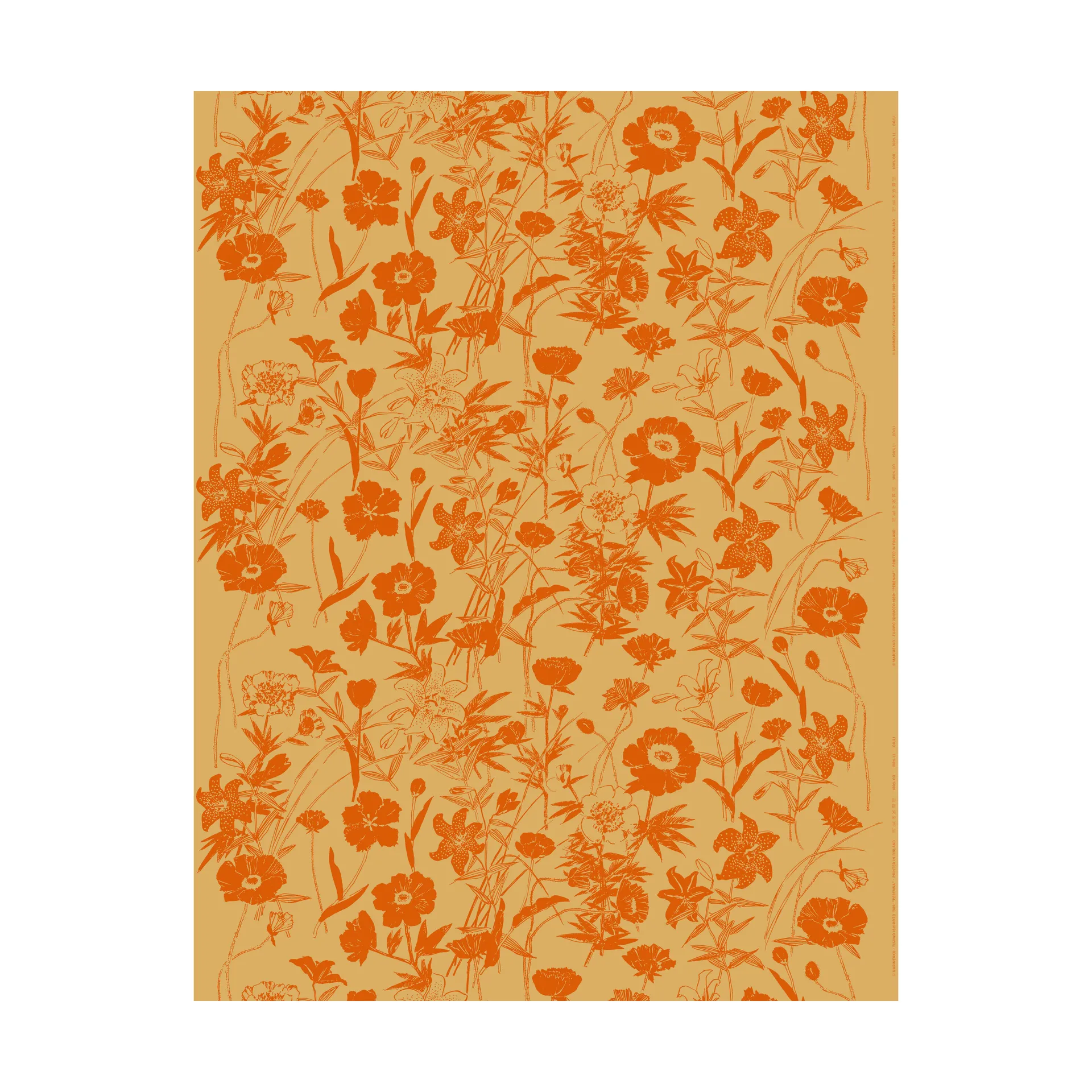 Perenna puuvillakangas, Caramel-burnt orange Marimekko