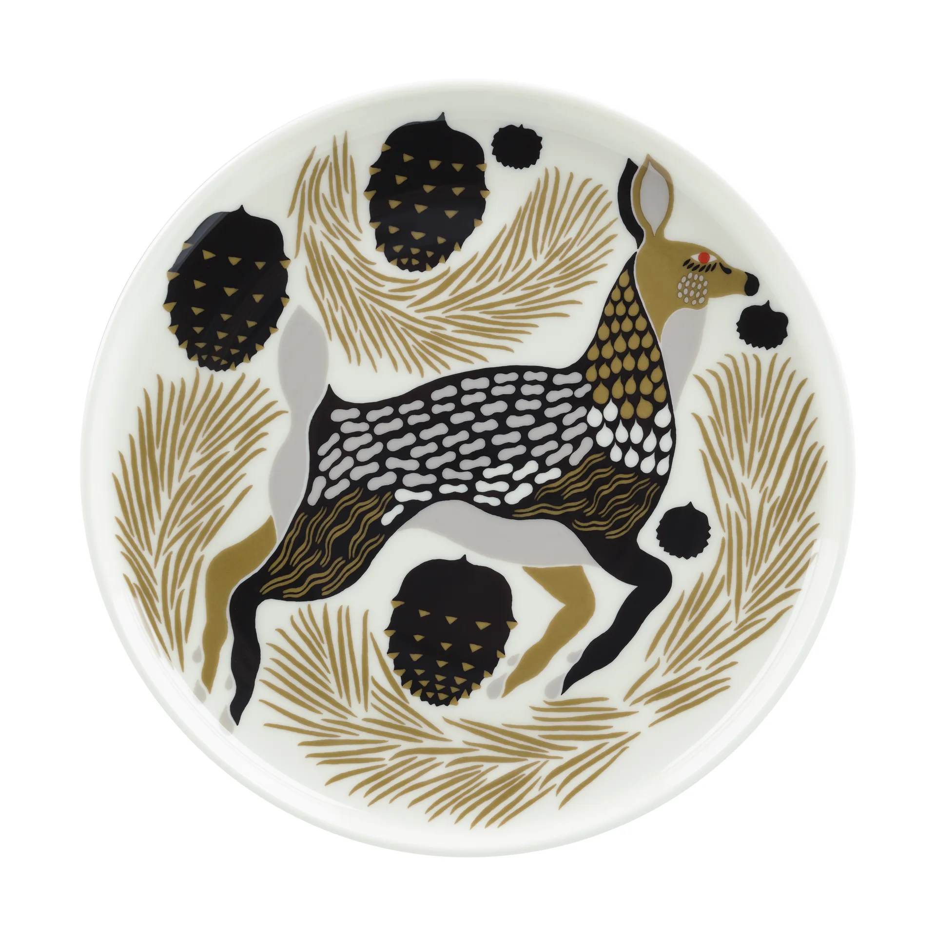 Peura lautanen Ø20 cm, White-coal-mud-light grey Marimekko