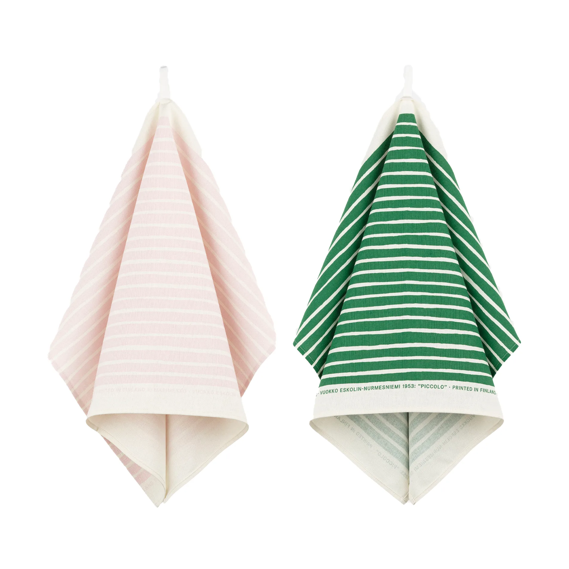 Piccolo keittiöpyyhe 43x70 cm 2 osaa, Vihreä-vaaleanpunainen Marimekko