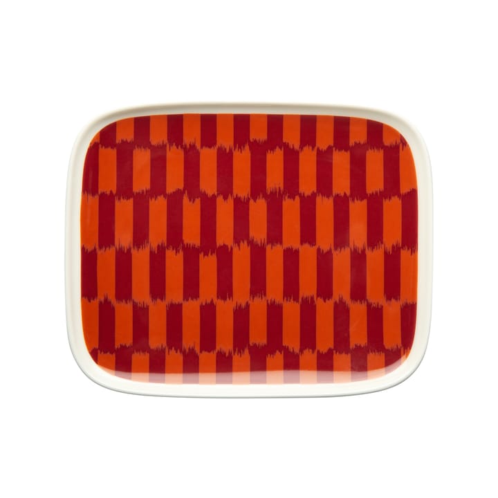 Piekana leipälautanen 12x15 cm - Tummanpunainen-oranssi - Marimekko