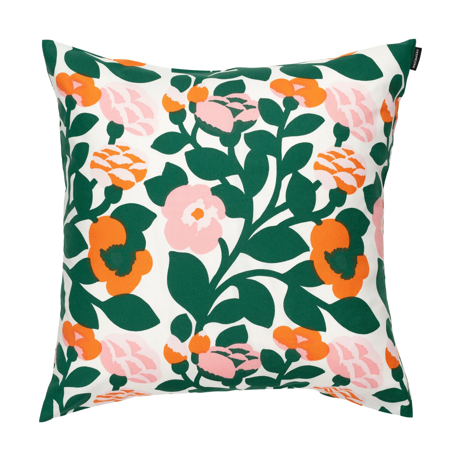 Pieni green green tyynynpäällinen 50x50 cm, Vihreä-oranssi Marimekko