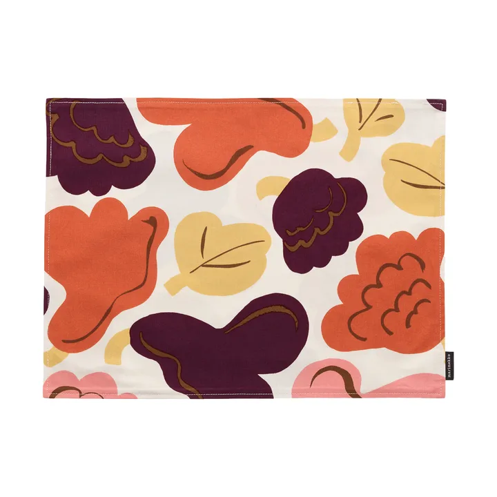 Pieni Kukasta Kukkaan Acryl -pöytätabletti - Off white-plum-pink-terracotta - Marimekko