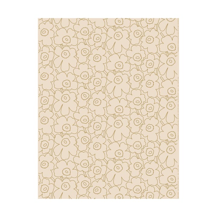 Pieni Piirto Unikko kangas puuvilla-pellava, Linen-gold Marimekko