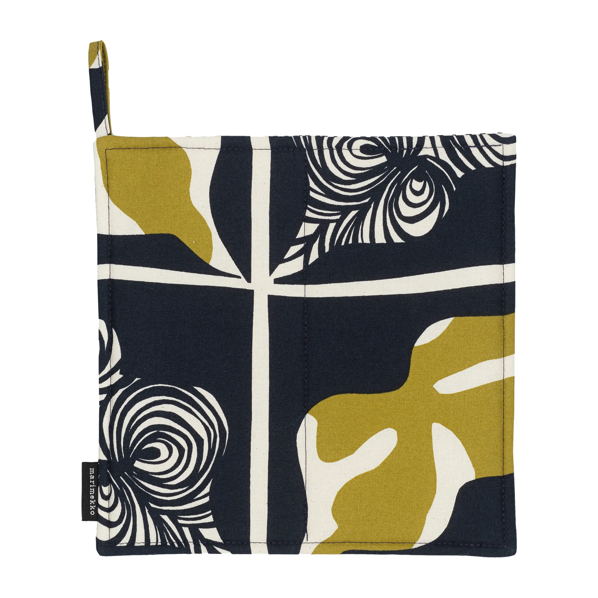 Pieni Rukinlapa patalappu, tummansininen-vihreä-valkoinen Marimekko