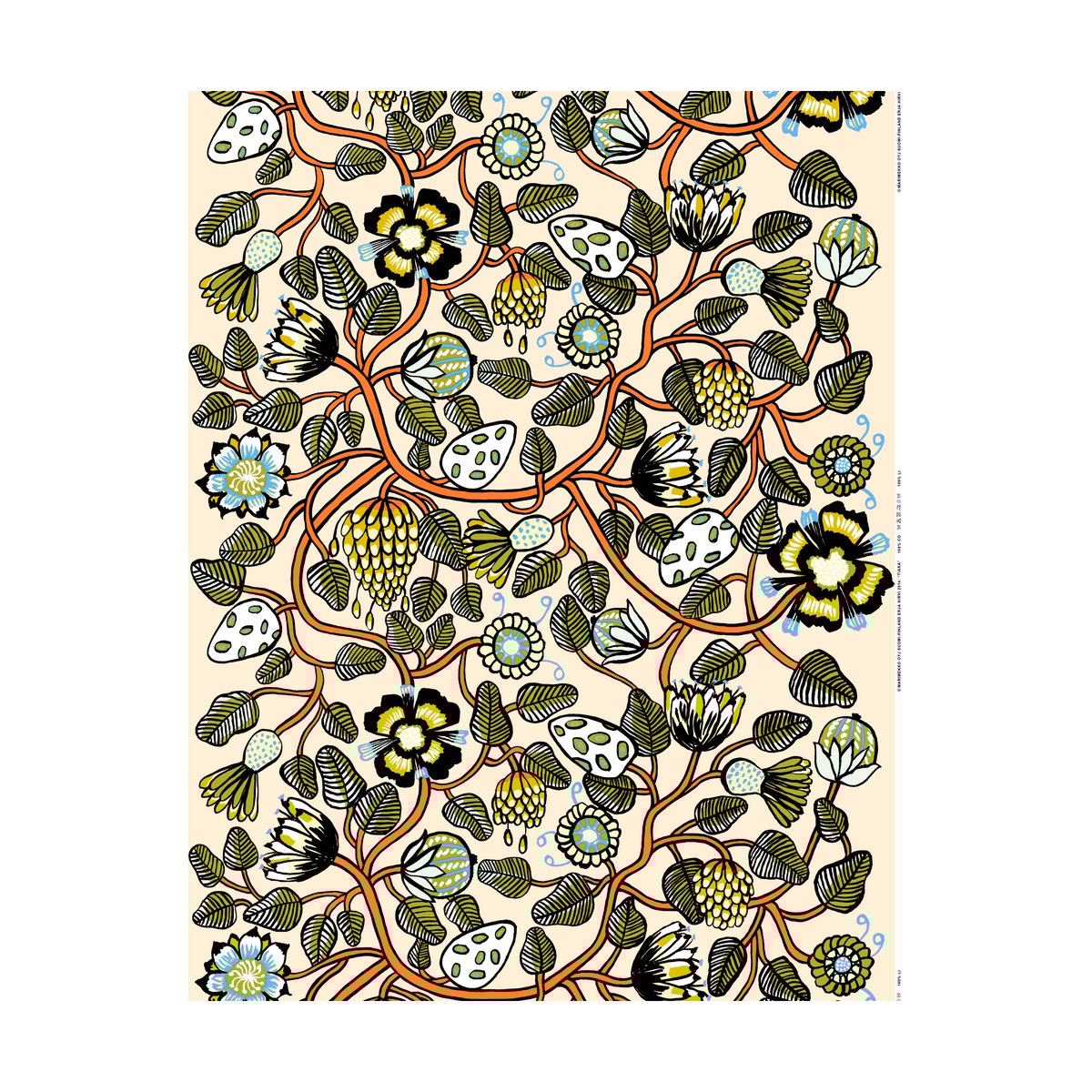 Marimekko Pieni Tiara vahakangas Beige | Skandinaavinen Sisustus | Kankaat & Metritavarat | Beige