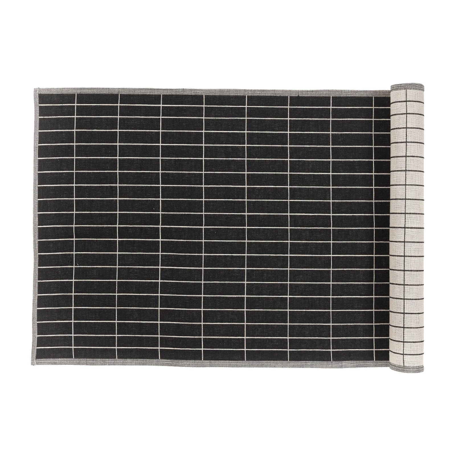 Pieni Tiiliskivi -kaitaliina 47 x 150 cm, charcoal-beige Marimekko