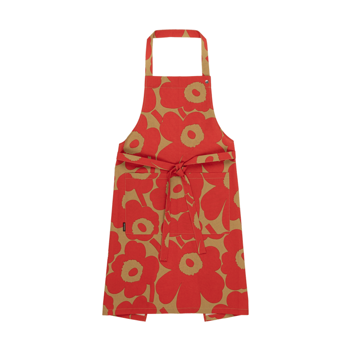 Pieni Unikko esiliina - Brown-red - Marimekko