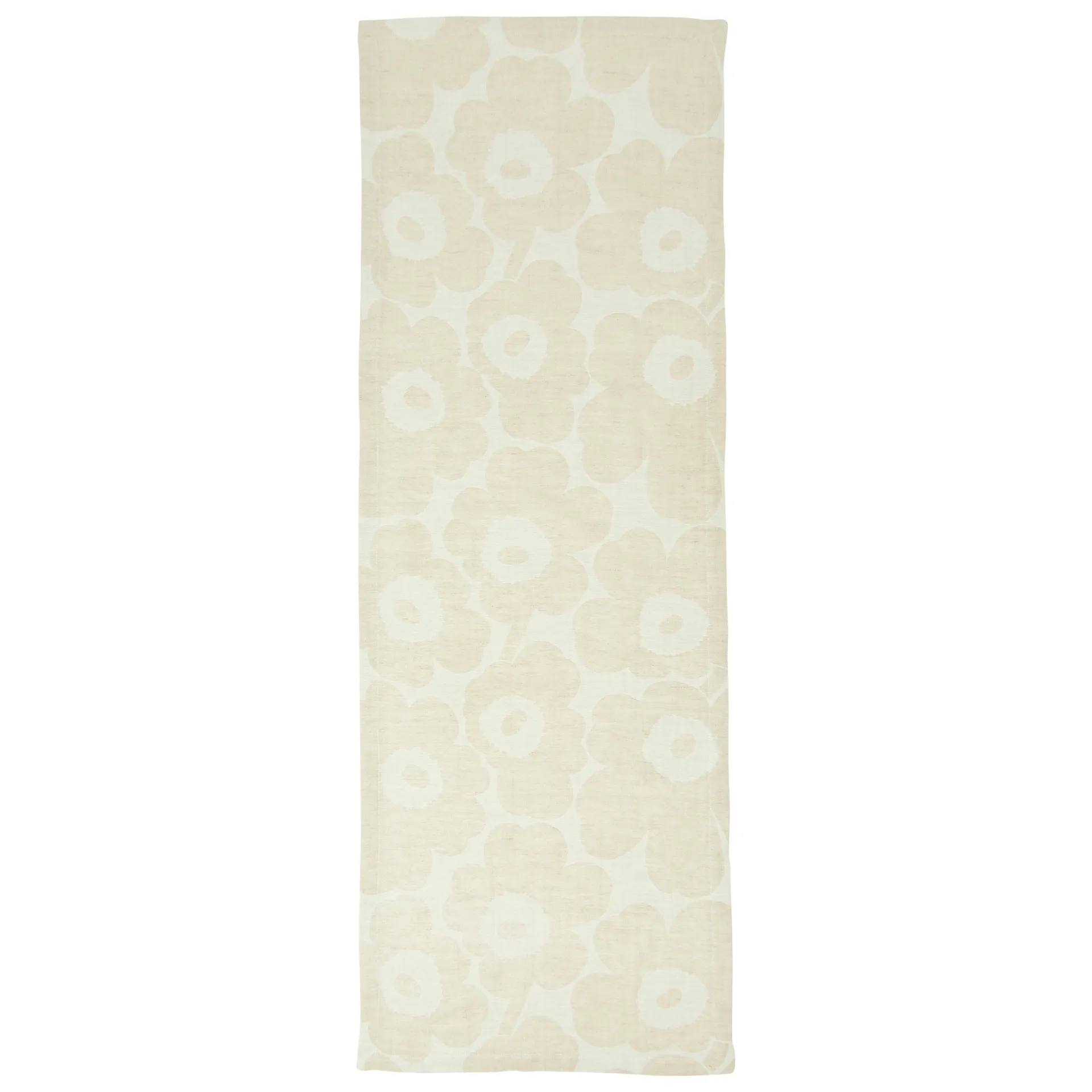 Pieni Unikko -kaitaliina, beige-musta-valkoinen, 47x150 cm Marimekko