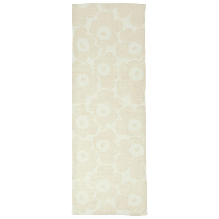 Pieni Unikko -kaitaliina, beige-musta-valkoinen, 47x150 cm Marimekko