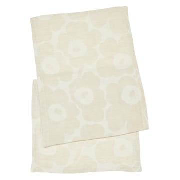 Pieni Unikko -kaitaliina, beige-musta-valkoinen - 47x150 cm - Marimekko