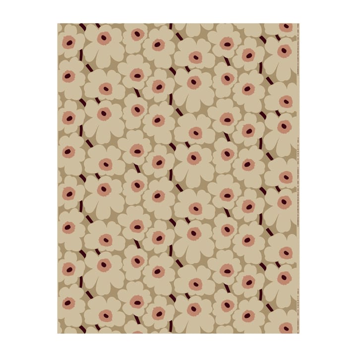 Pieni Unikko -kangas - beige-cotton-vaaleanpunainen - Marimekko
