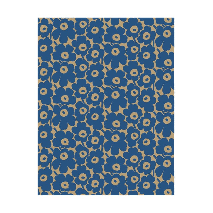 Pieni Unikko -kangas - Brown-blue - Marimekko