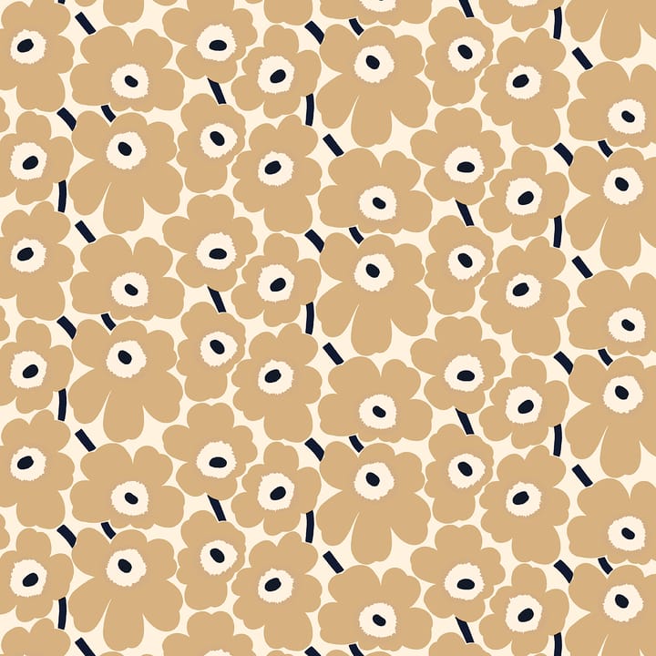 Pieni Unikko -kangas - Luonnonvalkoinen-beige-tummansininen - Marimekko