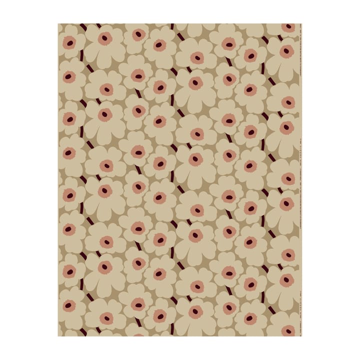 Pieni Unikko kangas puuvilla, beige-cotton-vaaleanpunainen Marimekko