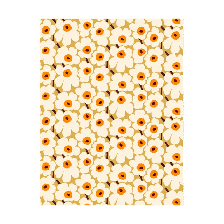 Pieni Unikko kangas puuvilla - Beige - Marimekko