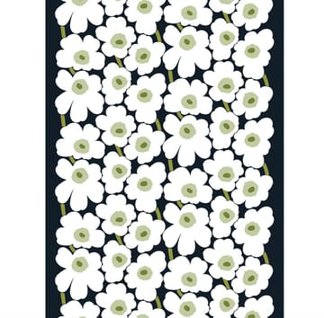 Pieni Unikko kangas puuvilla - musta-valkoinen-vihreä - Marimekko