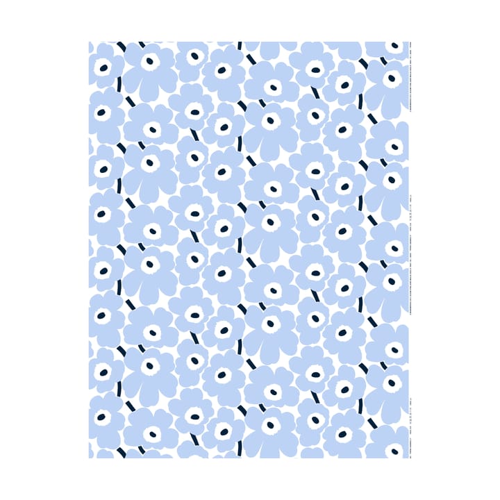 Pieni Unikko kangas puuvilla - White-light blue-dark blue - Marimekko