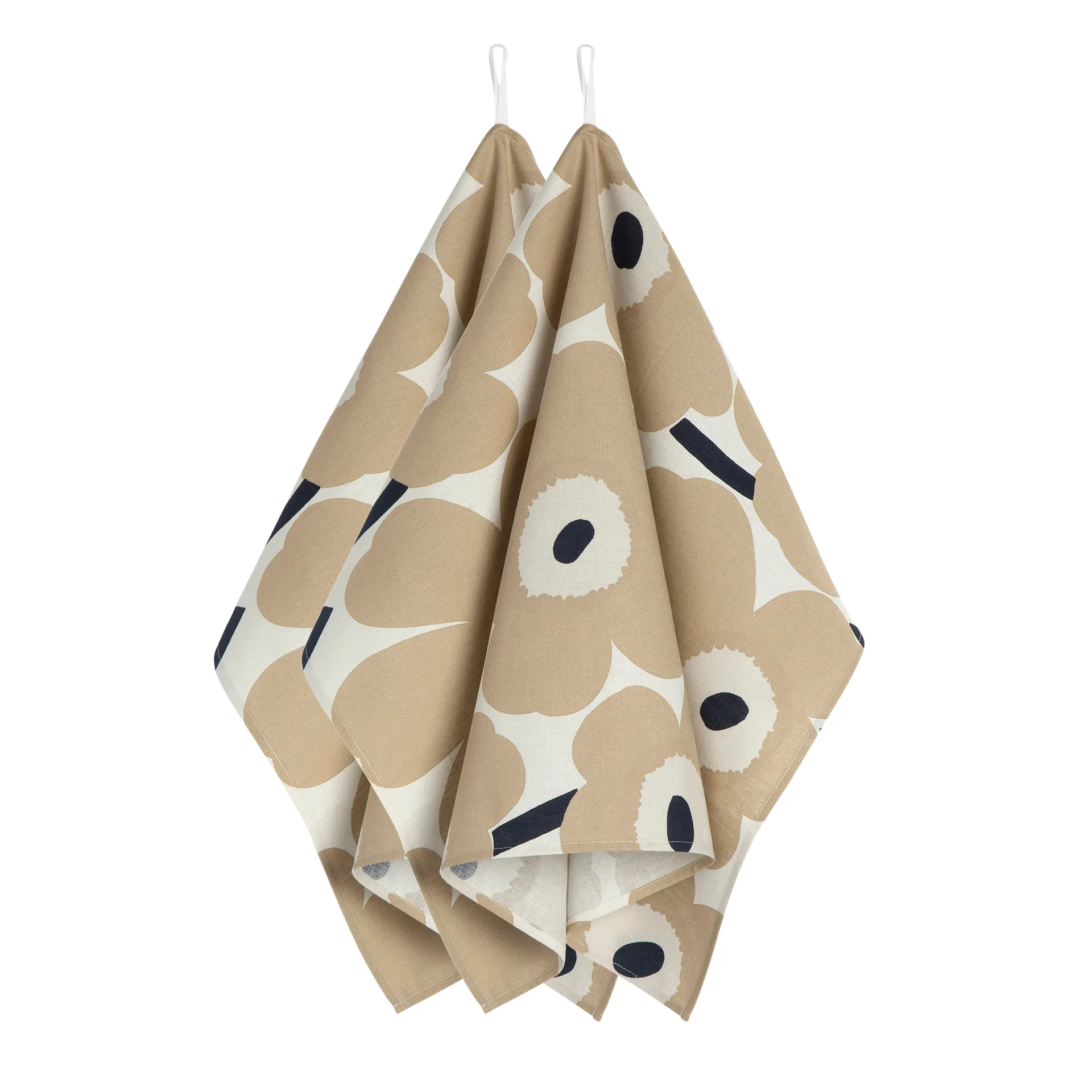 Pieni Unikko keittiöpyyhe 2 kpl, Off white-beige-sininen Marimekko