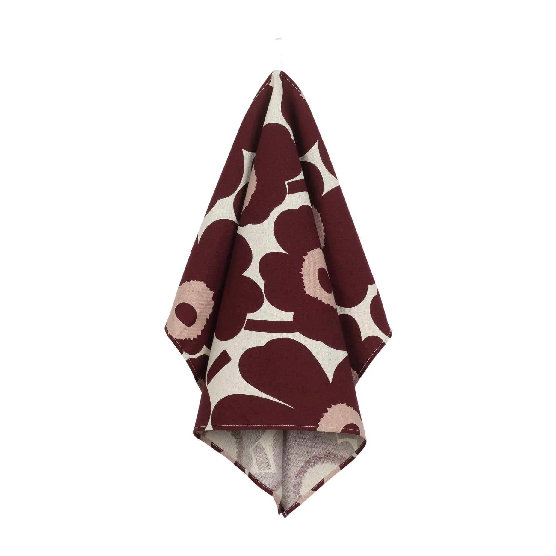 Pieni Unikko -keittiöpyyhe 43 x 70 cm, cotton-burgundy-pink Marimekko
