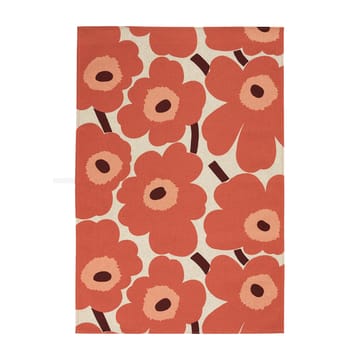 Pieni Unikko -keittiöpyyhe puuvilla-pellava 47x70 cm - Beige-Oranssi-Ruskea - Marimekko