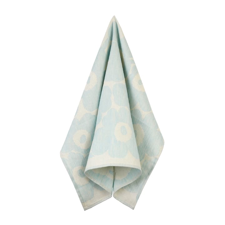 Pieni Unikko -keittiöpyyhe puuvilla-pellava 50x70 cm - Off white-light blue - Marimekko
