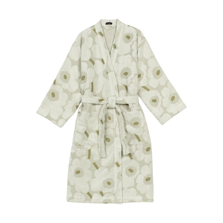 Pieni Unikko kylpytakki XL - Green umbra-kerma - Marimekko