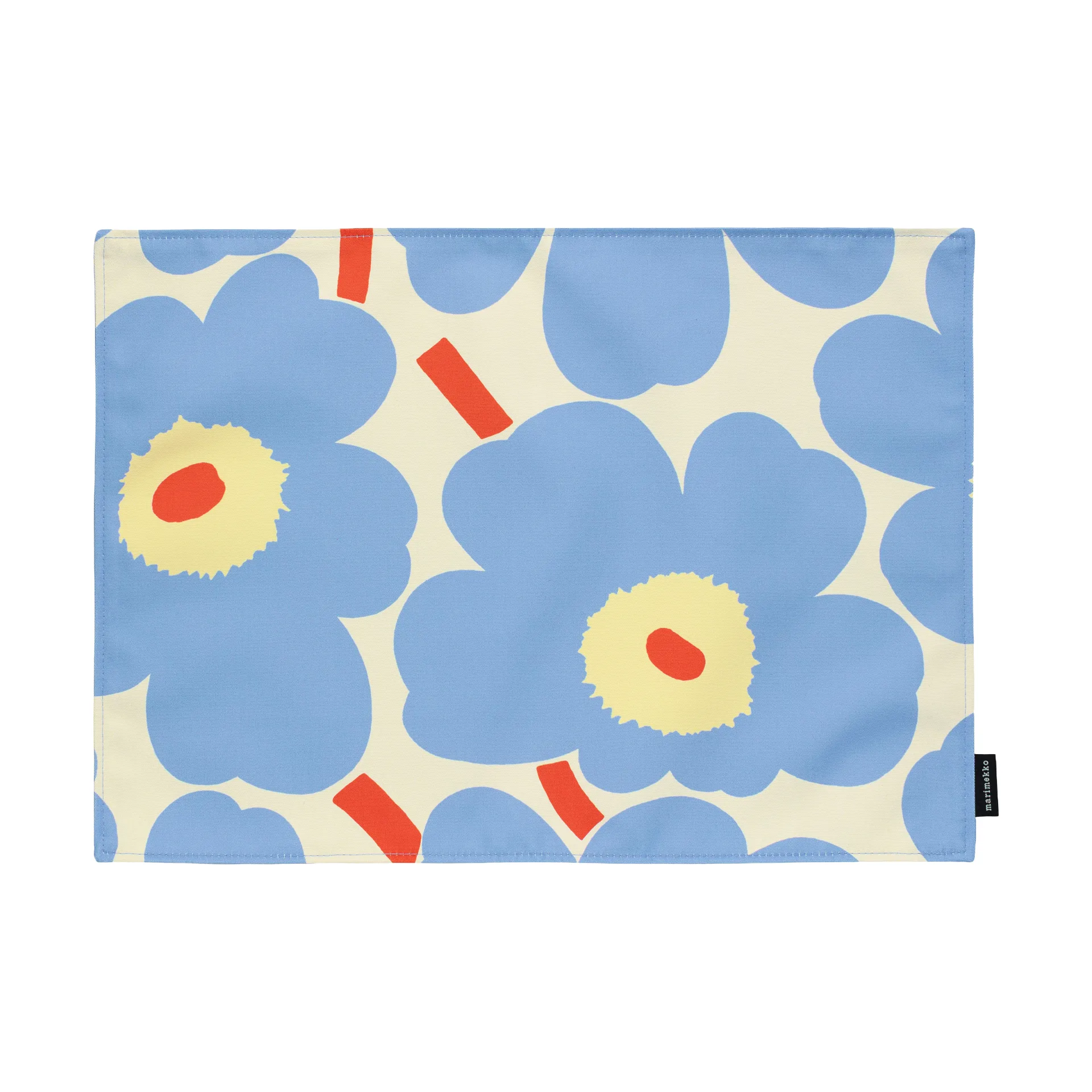 Pieni Unikko pöytätabletti, Off white-light blue-melon-orange red, 31x42 cm Marimekko