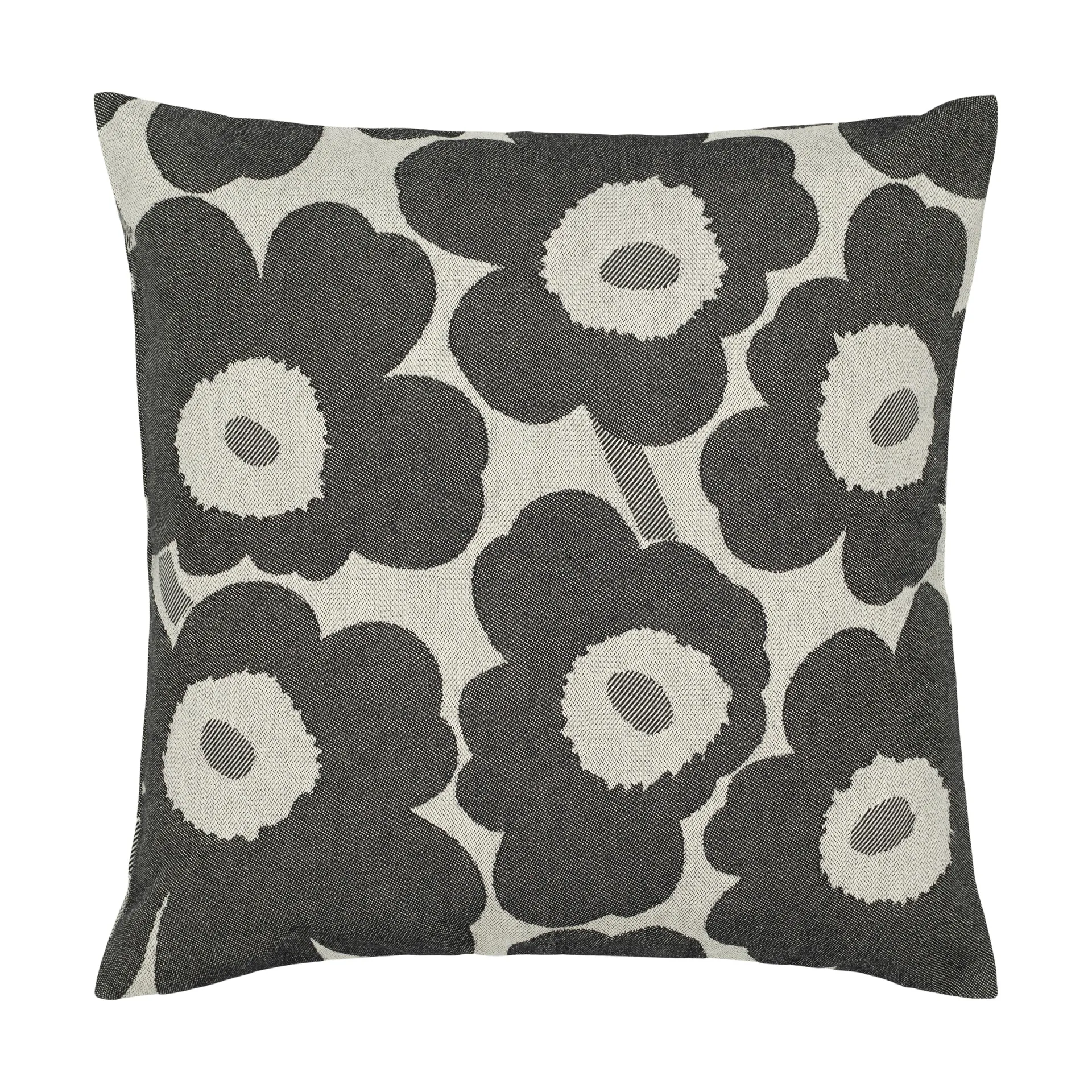Pieni Unikko tyynynpäällinen 47x47 cm, Off white-charcoal-sand Marimekko