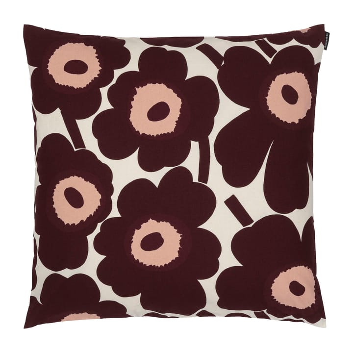 Pieni Unikko -tyynynpäällinen 50 x 50 cm - cotton-burgundy-pink - Marimekko