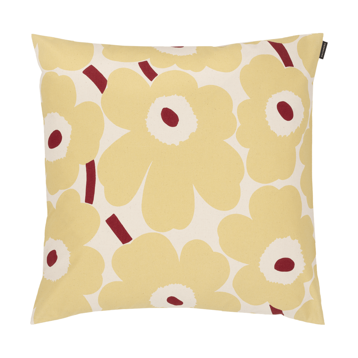 Marimekko Pieni Unikko tyynynpäällinen 50 x 50 cm Cotton-butter yellow-red