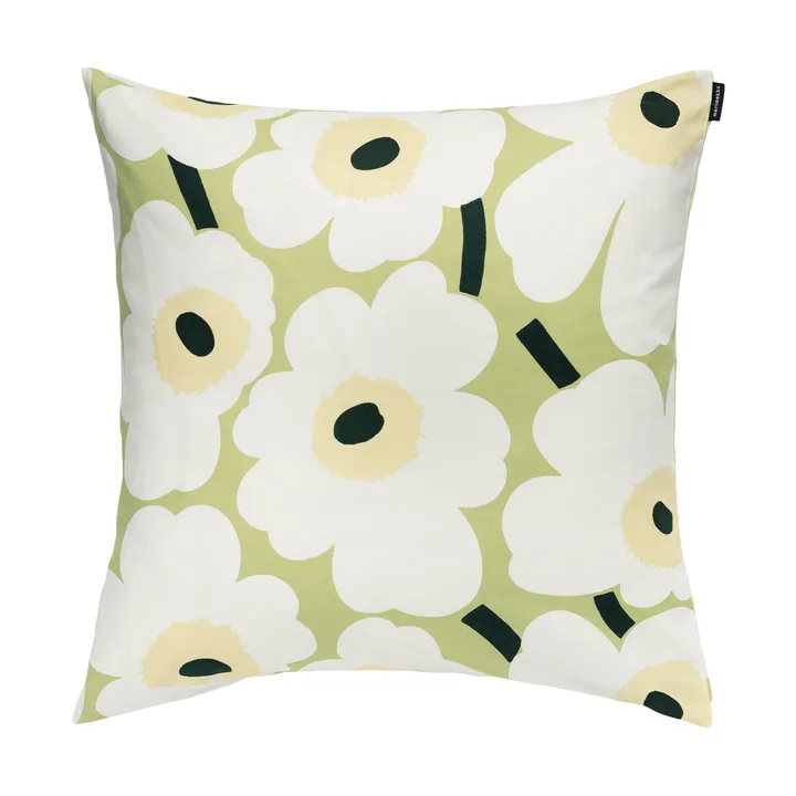 Pieni Unikko tyynynpäällinen 50 x 50 cm - Päärynä, off white, meloni - Marimekko