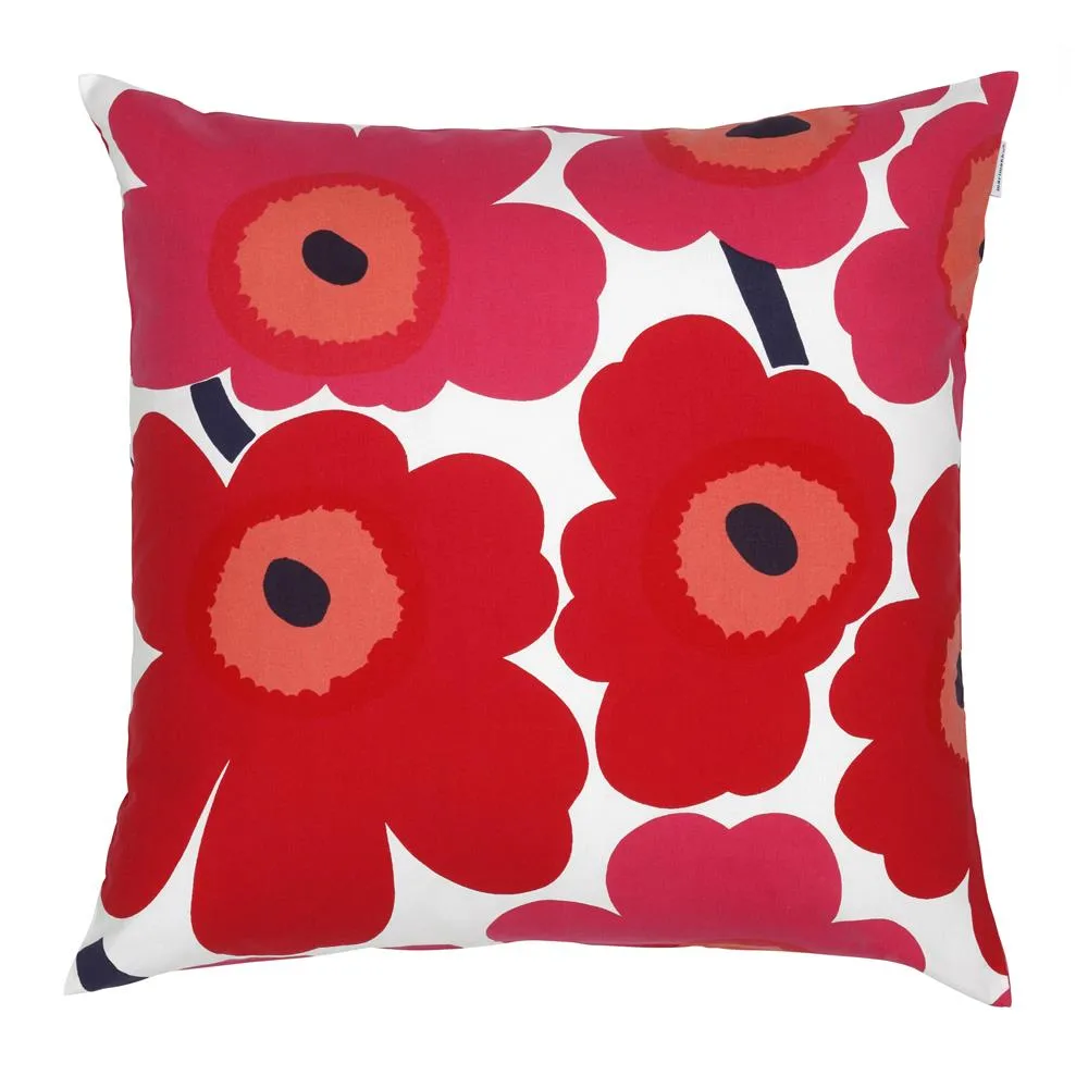 Pieni Unikko tyynynpäällinen 50 x 50 cm, punainen-tummansininen Marimekko