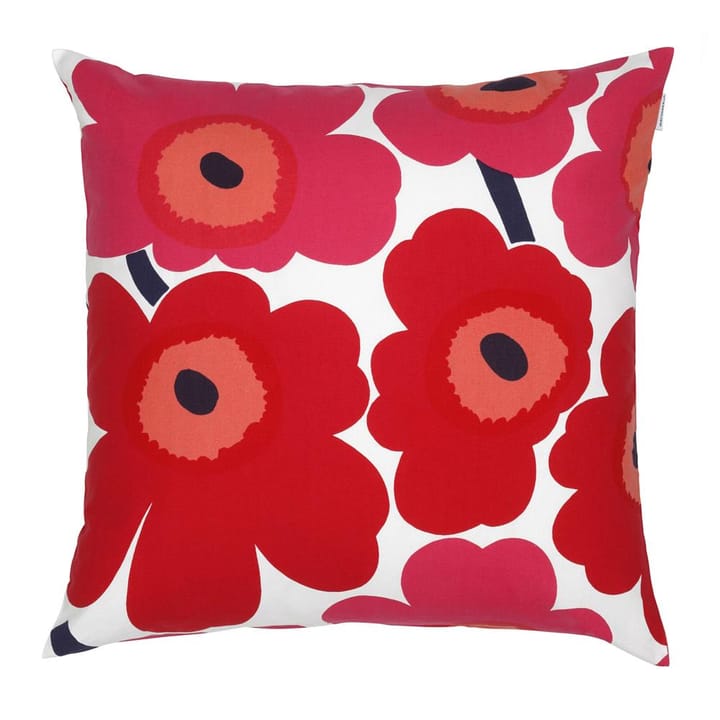 Pieni Unikko tyynynpäällinen 50 x 50 cm - punainen-tummansininen - Marimekko