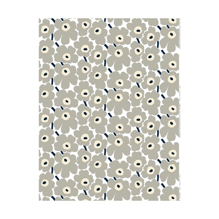Pieni Unikko vahaliina, White-grey-sand-dark blue Marimekko