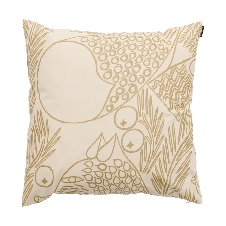 Piirto Ketunmarja tyynynpäällinen - Off white-gold, 50x50 cm - Marimekko