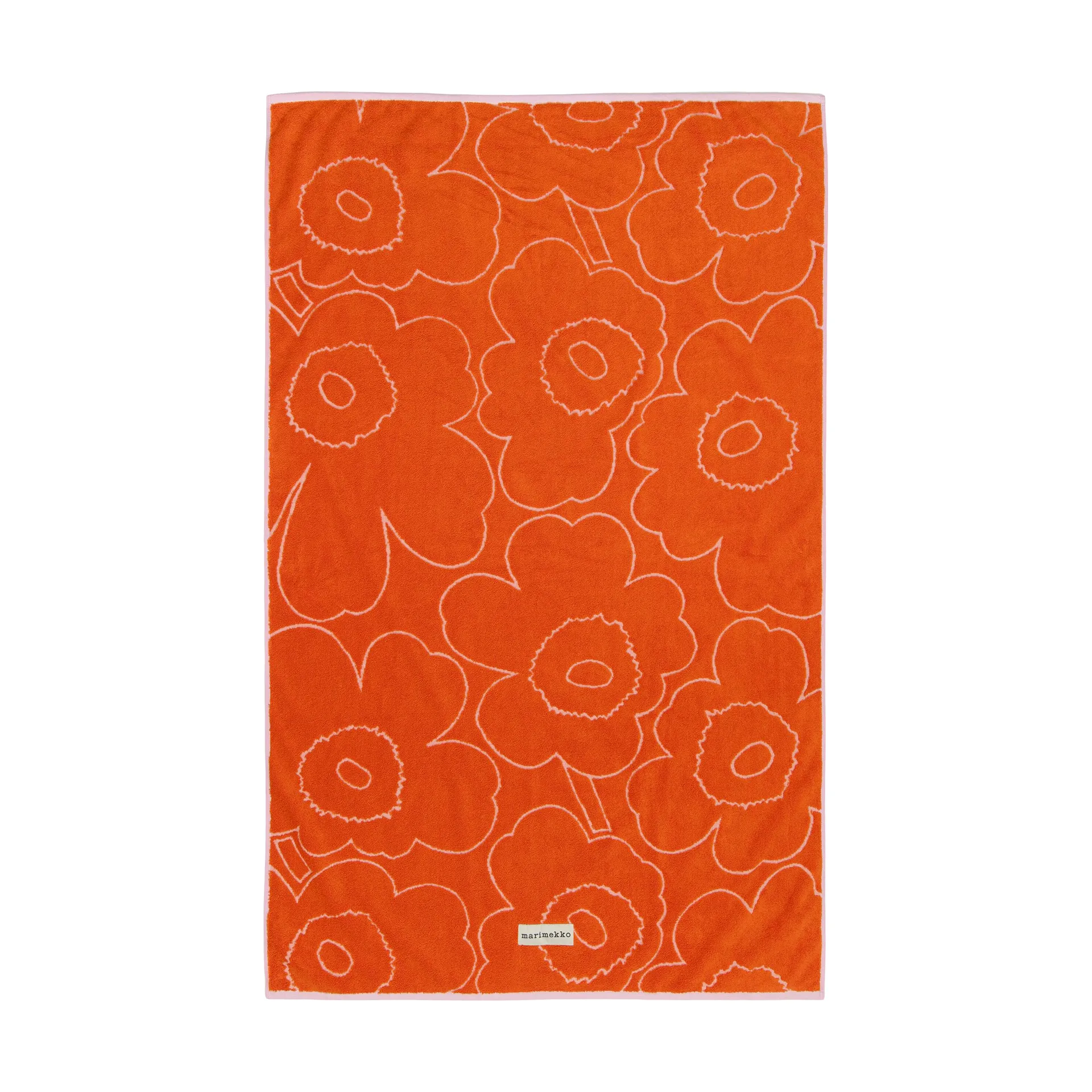 Piirto Unikko kylpypyyhe 100x160 cm, Burnt orange-pink Marimekko