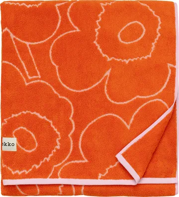 Piirto Unikko kylpypyyhe 100x160 cm - Burnt orange-pink - Marimekko