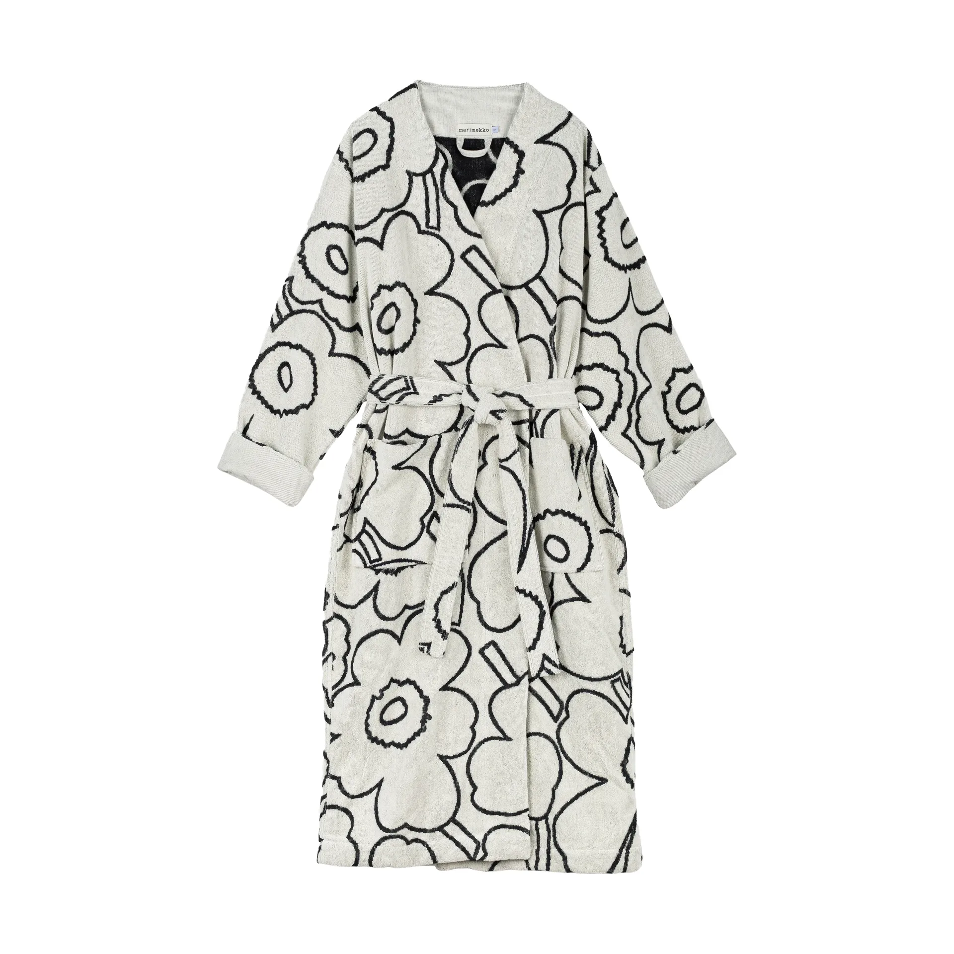 Piirto Unikko kylpytakki musta, Koko S Marimekko