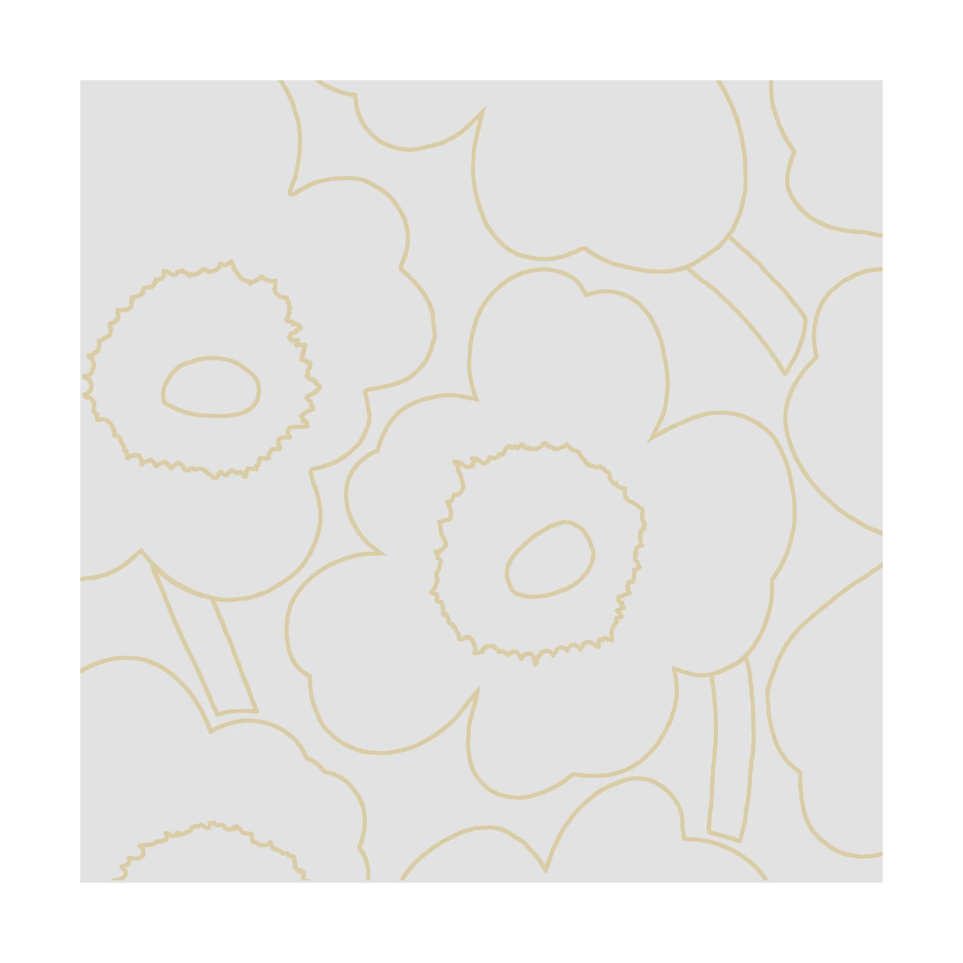 Piirto Unikko lautasliina 33x33 cm 20 kpl, Cream Gold Marimekko